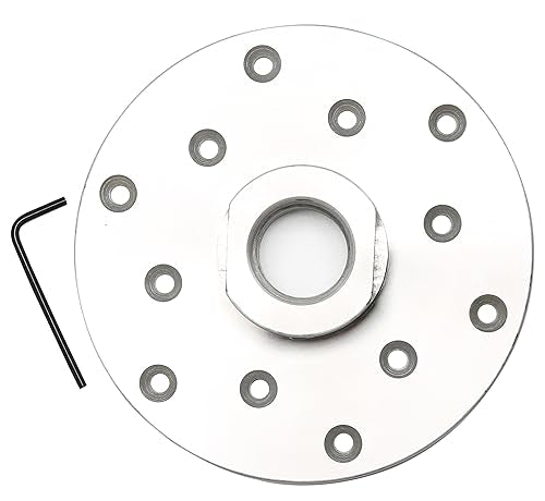 6" Wood Lathe Steel Faceplate, 1-1/4”x8TPI Spindle Thread Woodworking Machine Chuck Face Plate