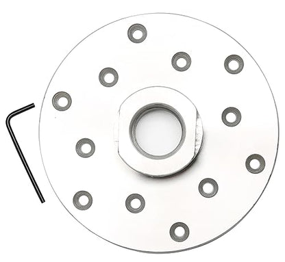 6" Wood Lathe Steel Faceplate, 1-1/4”x8TPI Spindle Thread Woodworking Machine Chuck Face Plate