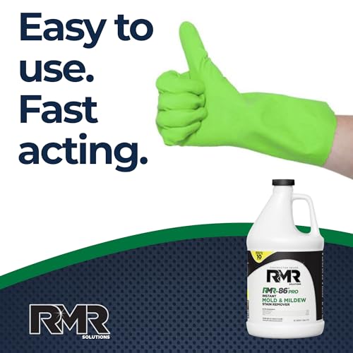 RMR-86 Pro Contractor Grade Mold Stain & Mildew Stain Remover Cleaning Solution, Professional Quality Formula, 1 Gallon - size: 128 Fl Oz (Pack of 1)