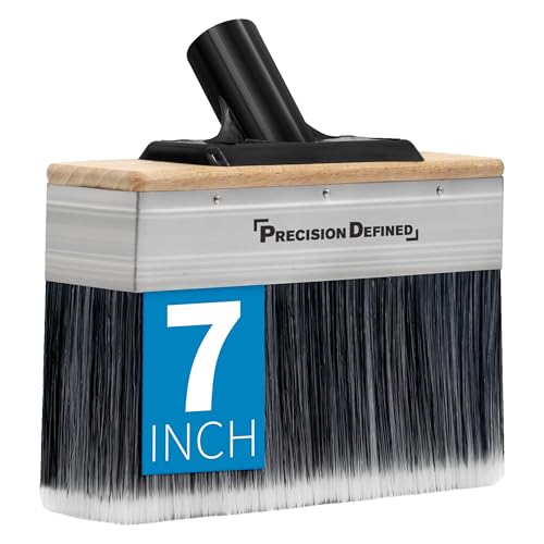 Precision Defined 7-Inch Limewash Deck Stain Brush with Extension Pole