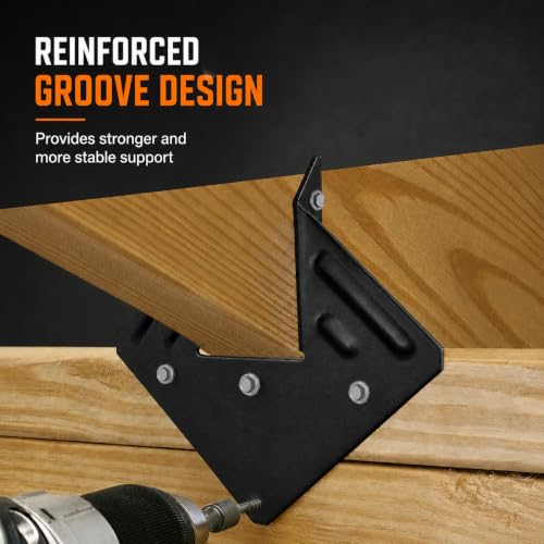 22 Pcs Black Hurricane Tie, 13 Gauge(Thickness 2.2mm) Joist Hangers, Fit 2x4,2x6 Truss to Rafter Connector for Roof Truss Timber, Hurricane Truss Hangers, Rafter Brackets,Hurricane Clips