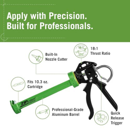 ZIP System Liquid Flash Cartridge Applicator, Caulk Gun, 10.3 oz Cartridge