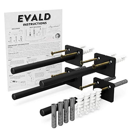 EVALD 6 Inch Floating Shelf Brackets with Screws & Anchors, Hidden Shelf Brackets for Floating Shelves, Floating Shelf Mount, Shelf Brackets & Supports - size: 6 Inch, style: 4 Pack Standard