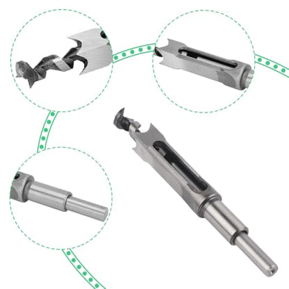 Square Mortise Drill Bit, 20mm Carbon Steel Chisel Cutter Tool