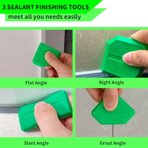 Green Caulk Gun Kit No Drip with Caulking Tools, 15:1 Thrust Ratio - color: Green