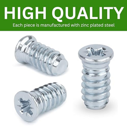 Spare Hardware Parts Replacement for IKEA Furniture Euro Screw Countersunk FX Screw - Part #126887 | Euro Screw M4.0-1.8×10 Full Thread with PZD2 Recess | Pack of 20 - size: 126887