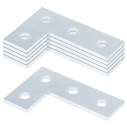 6 Pack Strut Flate L Bracket for 1-5/8" Strut Channel, Heavy Duty Hardware