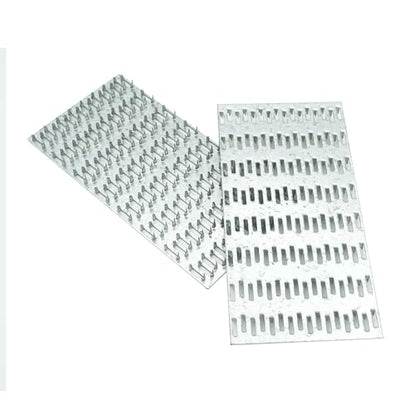 10-Pack 4x8 Inch Pronged Truss Plates, Galvanized Steel Flat Mending Brackets for Wood Timber Connectors and Roofing Trusses, 19 Gauge - size: 10pcs 4 x 8 inch
