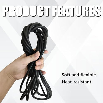 Backer Rod 1/4 Inch, EPDM Rubber Foam Caulk Saver 16.4' Black Weather Strip Seal for Concrete Joints, Wall Cracks, Driveway and Joint Fillers. - style: Black-16.4'