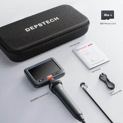 DEPSTECH Dual Lens Articulating Borescope,Endoscope Camera with Light 5FT