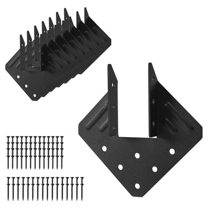 8Pcs Hurricane Tie for Rafter,Heavy Duty 2mm Thick Hurricane Strap - size: 8pcs, style: 2''x4''Hurricane Tie