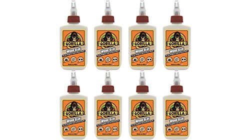 Gorilla Wood Glue, 4 ounce Bottle, (Pack of 8) - size: 8 - Pack