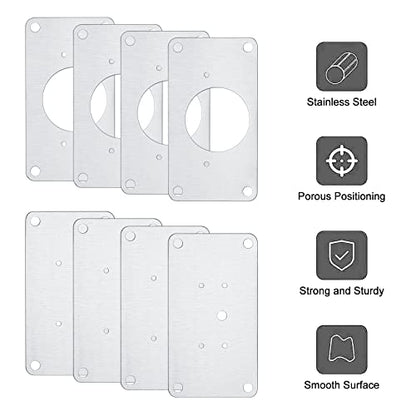8 Pcs Cabinet Hinges Repair Plates, Cabinet Doors Hinge Repair Kit