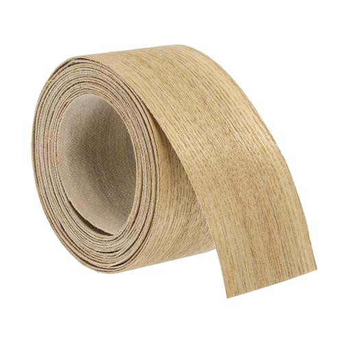 uxcell 1-1/2 Inch x 10ft Wood Veneer Edge Banding, Pre-Glued Flexible Ash Edging Strips, Iron on with Hot Melt Adhesive Wood Tape for Cabinet Repair and Furniture Restoration - size: 1-1/2 Inch x 10ft