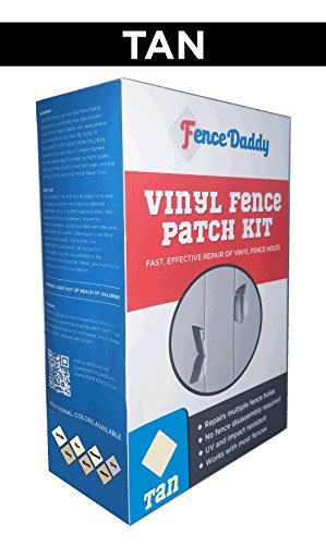 Vinyl Fence Post Repair Kit (Alternative for Vinyl Fence Posts, Panels, Replacement Sections, Rails and Parts) TAN Fence Daddy Kit - color: Tan