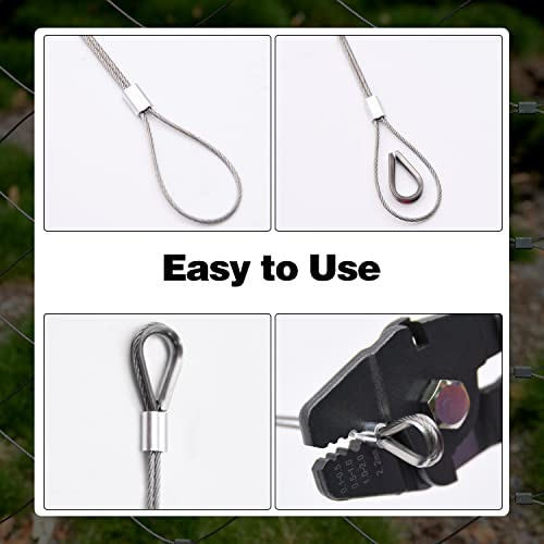 328ft 1/16" Wire Rope Crimping Tool Kit