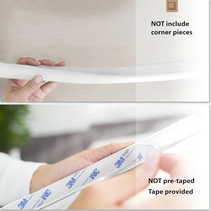 Roving Cove Furniture Edge Protector, Desk Edge Cover, Large 12ft Edge Only - color: Oyster White, size: Large 12 Foot (Pack of 1)