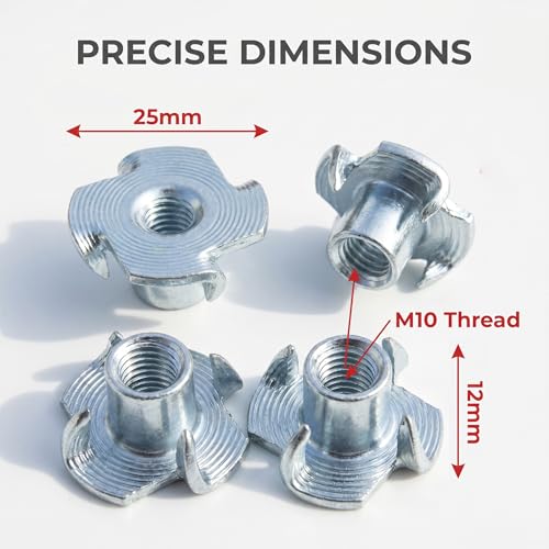 M10 T Nuts for Wood: 30 Pack - size: M10(30Pack)
