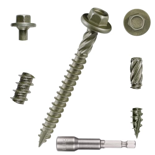 100 PCS #14X2-1/2” Heavy-Duty Timber Screws Exterior Structural Screw - size: #14x2-1/2"