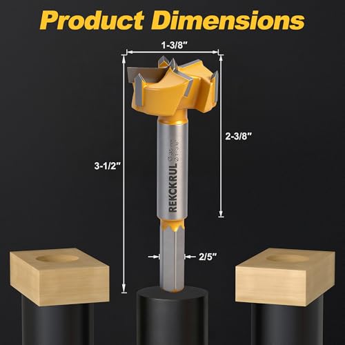 1-3/8" | 35mm Triple Flute Tungsten Carbide Forstner Drill Bit (Hex) - size: 1-3/8" | 35mm