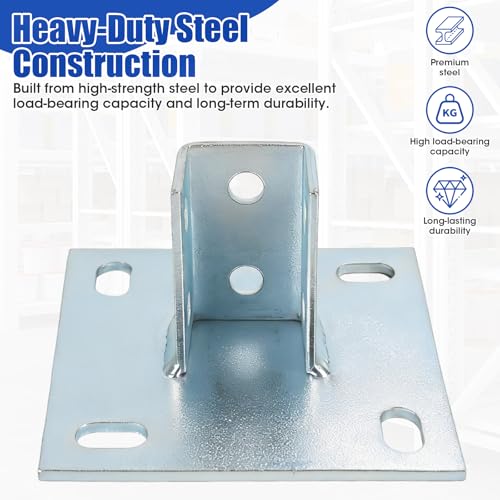 8 Pcs Strut Post Base, 6x6 Post Base Brackets Surface Mount for Posts Deck