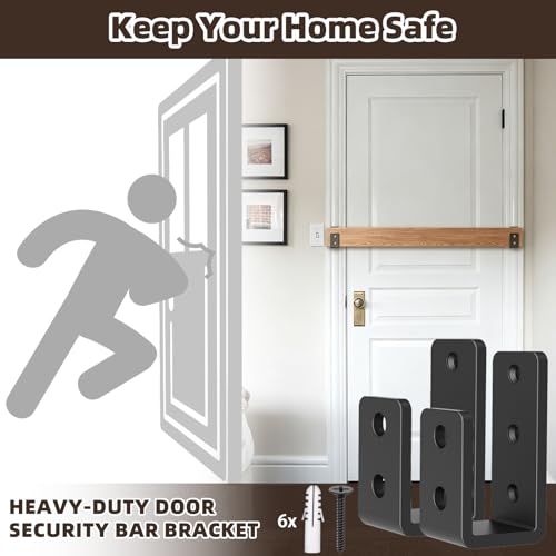 2x4 Door Barricade Brackets, 6mm Thickened Security Brackets(8Pack) - size: 6mm 8PCS