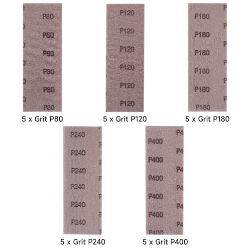 25Pcs 2-3/4" x 8" Hook and Loop Mesh Sandpaper for Orbital Sander - style: 70*198mm