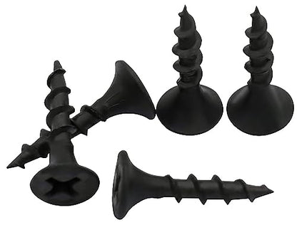 3/4 Inch N.6 Coarse Thread Drywall Screw, Sharp Point, Black, 2 Bugle Head Phillips Drive, 1 Lb. Ideal Screw for Drywall Sheetrock, Wood, and More, 400 Screws