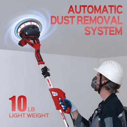 Drywall Sander, 2026 Upgraded 8-Amp Popcorn Ceiling Removal Tool - color: Red & Black