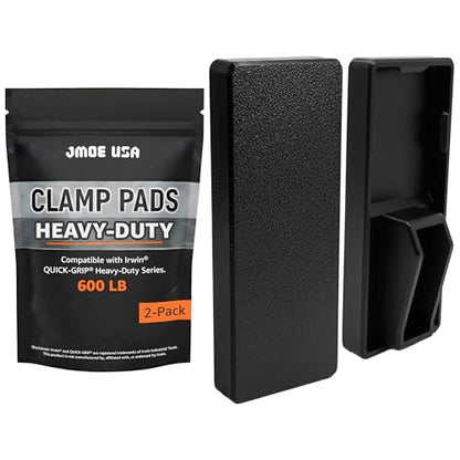 Jmoe USA Replacement Clamp Pads Compatible With Irwin QUICK-GRIP Heavy-Duty Clamps, Non-Marring High-Grip Surface, Durable Polymer Covers, Woodworking Accessory (Heavy-Duty - 600lb) - size: Heavy-Duty (600lb)