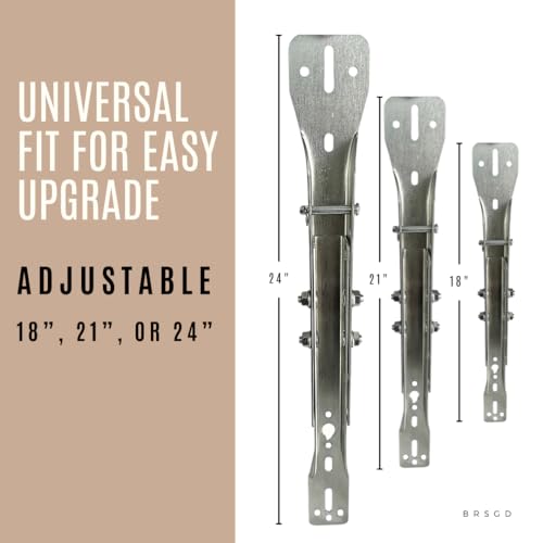 Garage Door Opener Reinforcement Bracket, Adjustable 18"–24" Heavy Steel