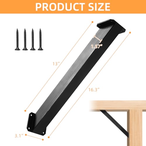 45 Degree Angle Support Bracket 45-Degree Angle Corner Braces Inside Joint Bracket for Post and Beam Wood Frame DIY Connector, 8 PC