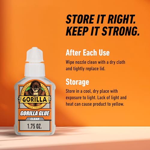 Gorilla Clear Glue, All Purpose, 1.75 oz Bottle - size: Bottle 1.75oz, style: Bottle 1 Pack