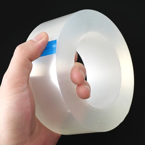 Transparent Weather Sealing Tape, Clear Draft Isolation Film Tape for Door Draft Stopper, Adhesive Tape for Doors, Windows and Shower Glass Gaps - No Residue (2 Inch x 33Ft) - size: 2in-33ft