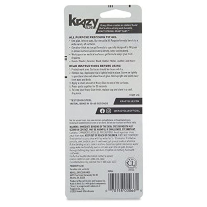Krazy Glue All Purpose Superglue Gel with Precision Tip (2g x 6 Tubes) - size: 6 Count