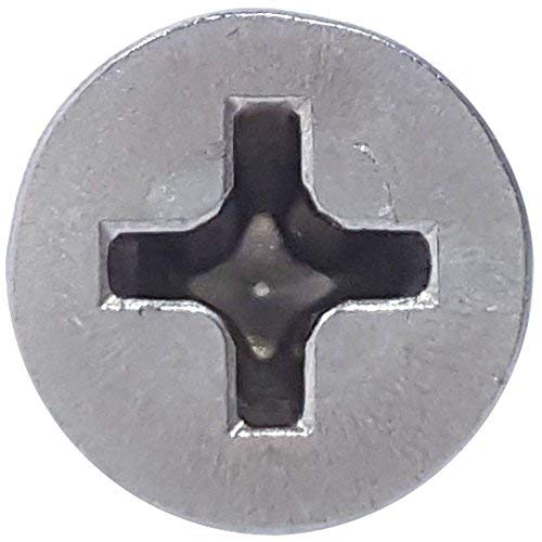 #14 x 2 Flat Head Wood Screws, Phillips Drive, Type 316 Marine Grade Stainless Steel, Partial Thread, Bright Finish, Quantity 25 By Fastenere