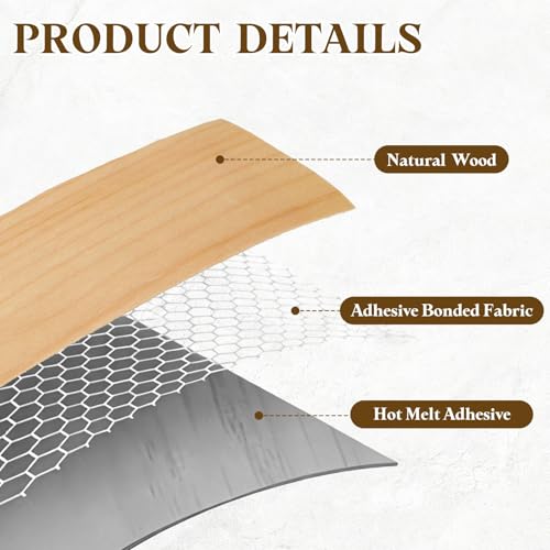 uxcell 1-1/2 Inch x 13ft Wood Veneer Edge Banding, Pre-Glued Flexible Pine Edging Strips, Iron on with Hot Melt Adhesive Wood Tape for Cabinet Repair and Furniture Restoration - size: 1-1/2 Inch x 13ft
