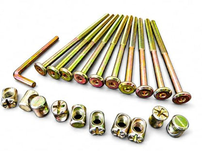Barrel Nuts & Bolts, Cross Dowel Furniture Fasteners, 10 Sets Tech Team