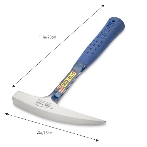 ESTWING Rock Pick, 14oz Pointed Tip, Blue Molded Grip, E3-14P - size: 14 oz (Ounces) Standard Handle