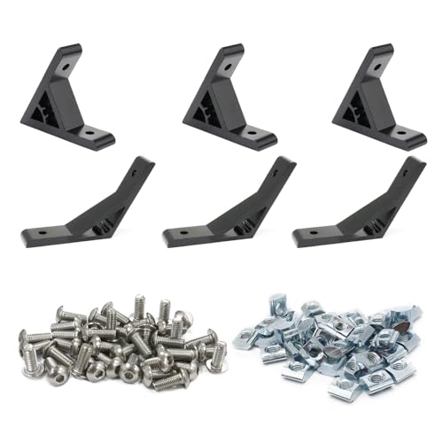 3Pcs 60deg, 3Pcs 120deg 1010 Angle Bracket 1" x 1" 10 Series Aluminum Extrusion 60 Degree Joint Connector Brace for Slot 60° Corner Joiner 120deg 1020 1 Inch Extruded Aluminium Profile - style: 3 set 60 120deg with m6
