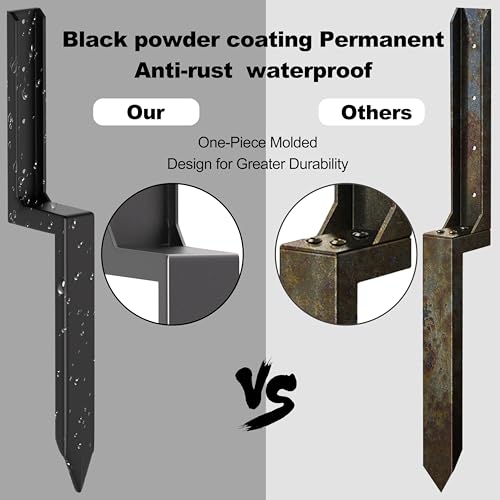 One-Piece Fence Post Repair Kit, Heavy Duty, 4-Pack