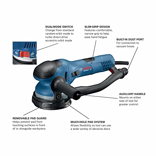 Bosch GET65-5N 5 In. Dual-Mode Random Orbit Sander - size: 5 Inch