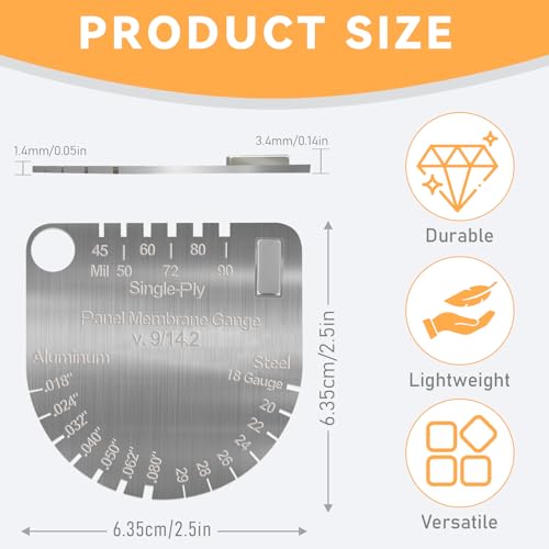 Stainless Steel Shingle Gauge Thickness Caliper for Metal Roofing
