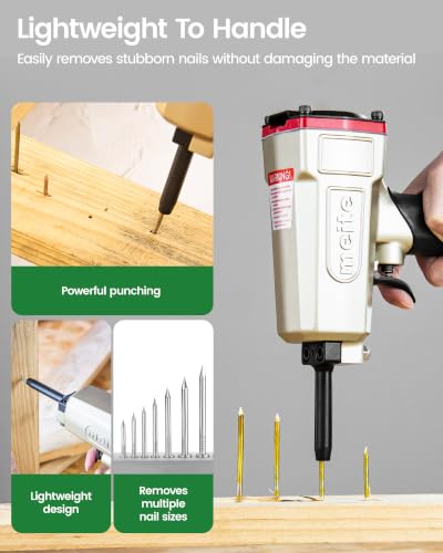 meite NP45 Pneumatic Nail Remover with Spare Piston Driver, 9-16GA Denailer