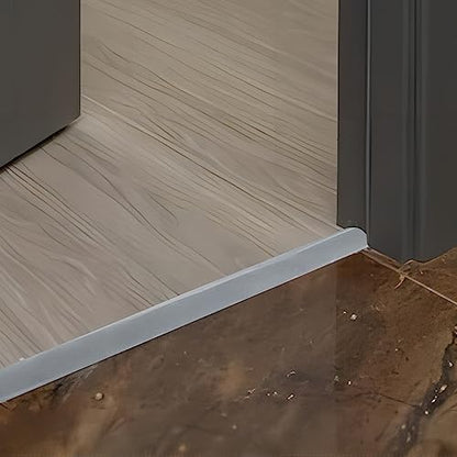 Gaahing Aluminum Floor Transition Threshold Strip, Bridge the Height Gap Between 0.2 to 0.5 inches for Doorway Ramp Tiles Laminate Planks (35.4in x 1.7in, Matte Silver) - size: 35.4in x 1.7in, Matte Silver