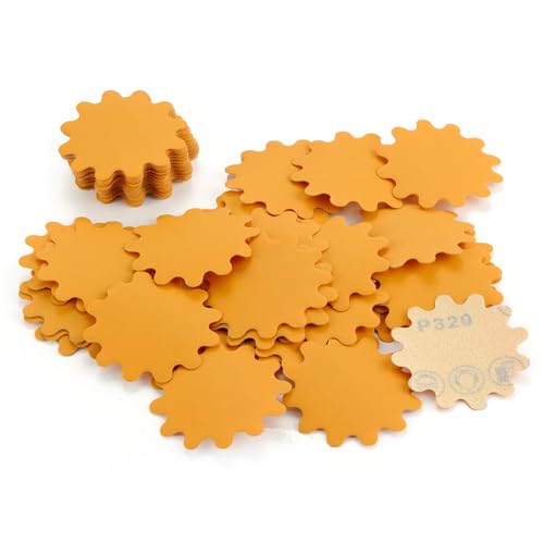 MAXMAN 2" Sanding Discs,320 Grit Alumina Orbital Sandpaper, Hook &Loop Pads - style: 320 Grit