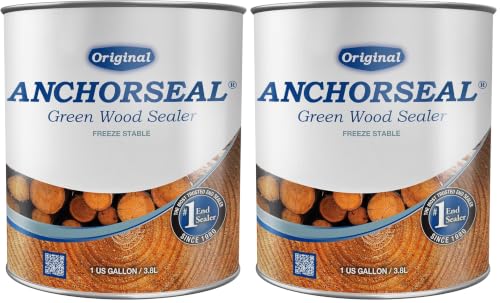 ANCHORSEAL Classic Log and Lumber End Sealer, Prevents Checking, 1 Gallon (Pack of 2) - size: 1 Gallon (Pack of 2)