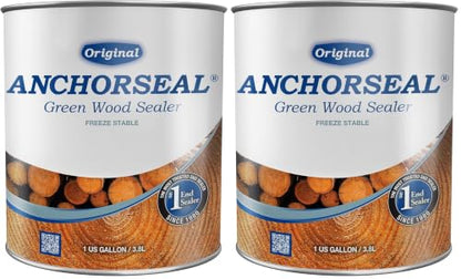 ANCHORSEAL Classic Log and Lumber End Sealer, Prevents Checking, 1 Gallon (Pack of 2) - size: 1 Gallon (Pack of 2)