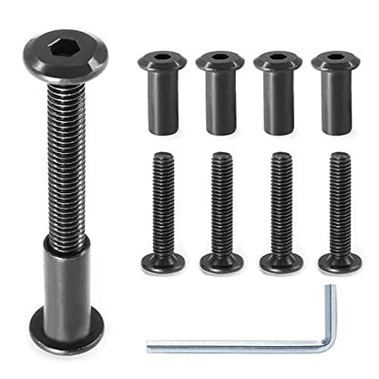 M6x40mm Hex Drive Socket Cap Bolt, Black, 10 Pair (20 Piece) - color: Black, size: M6x40mm