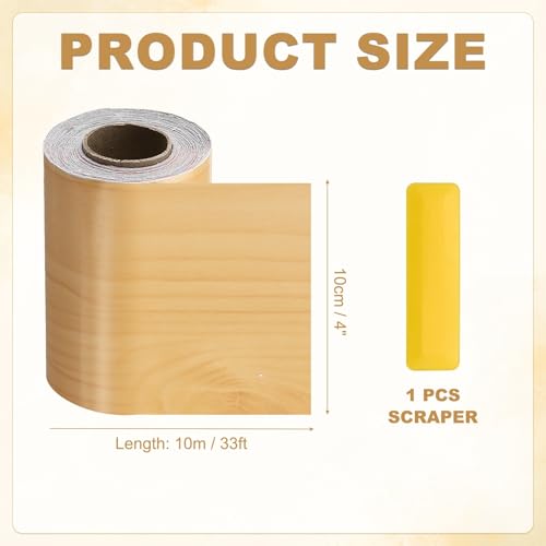 HARFINGTON Wood Grain Repair Tape 4" x33ft Self-Adhesive Repair Patch - color: Cherry, size: 4" x 33ft